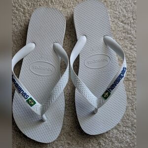 Havaianas White Flip Flops